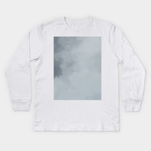 Tie Dye 004: Minimal Blue Cloud Kids Long Sleeve T-Shirt